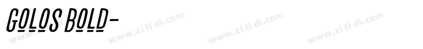 Golos Bold字体转换